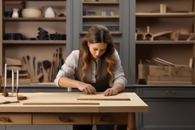 Leonardo_Diffusion_XL_Photo_luxe_cabinetmaker_women_making_cab_1